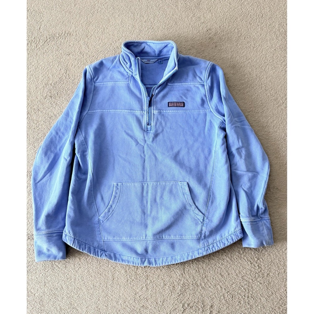 Vineyard Vines Pullover Womens Small Blue Shep Shirt Quarter Zip Sweatshirt
